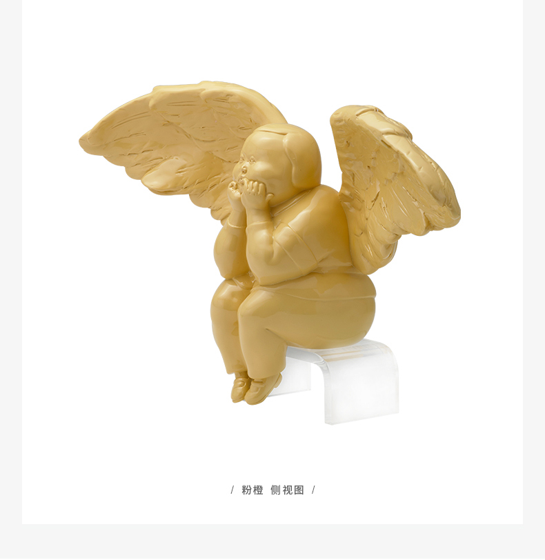 稀奇艺术桌面摆件艺术家瞿广慈《彩虹天使-霓》雕塑天使饰品