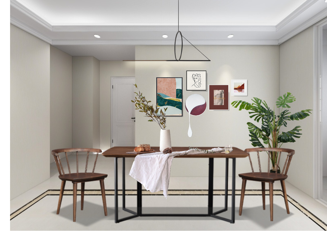 【餐厅-再创作】软装方案-现代软装方案-软装搭配方案/2021-美间(软装