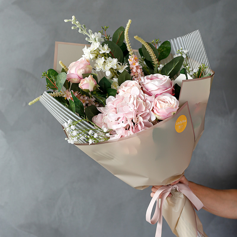 ladylike梦幻仿真花手捧花束包装纸 花艺礼品礼物包装服务