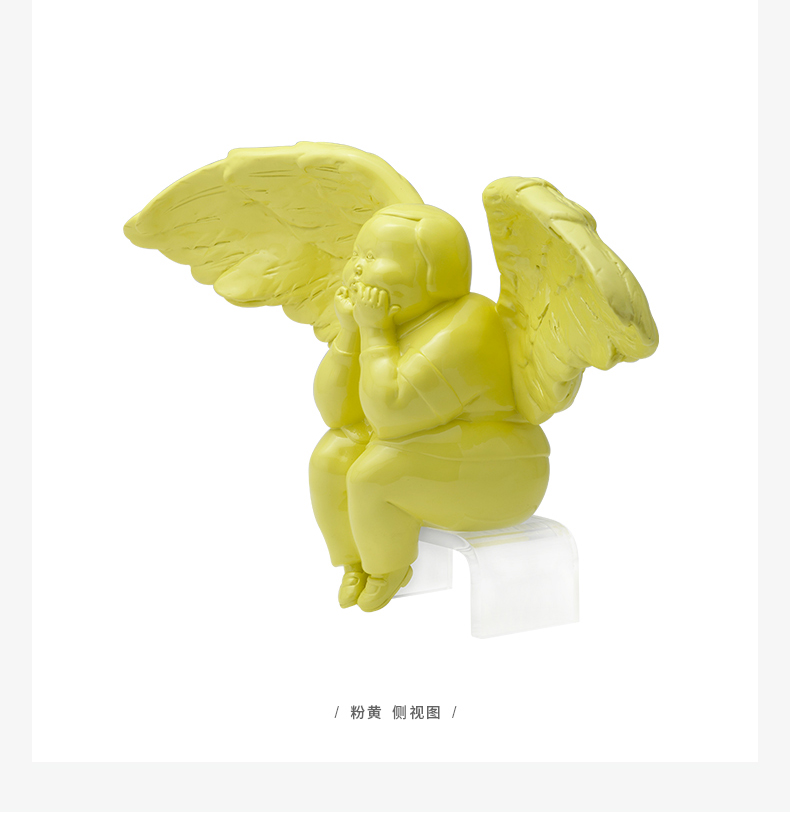 稀奇艺术桌面摆件艺术家瞿广慈《彩虹天使-霓》雕塑天使饰品
