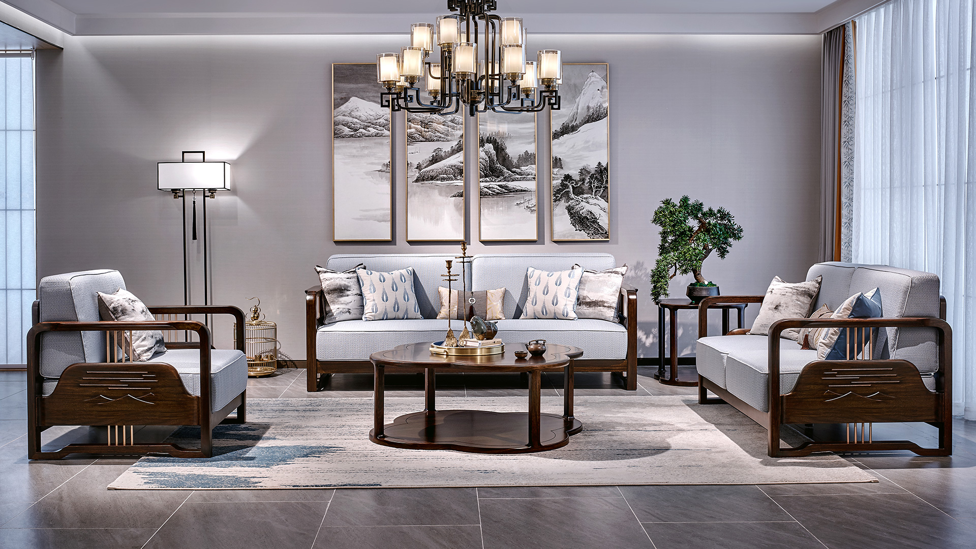 墨道 新中式乌金木茶几-茶几-2021美间(软装设计采购助手)