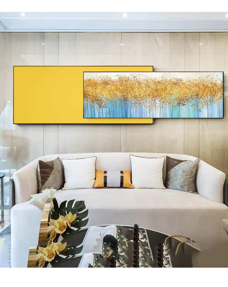北欧风格沙发背景墙装饰画横幅抽象轻奢挂画现代简约墙画客厅挂画
