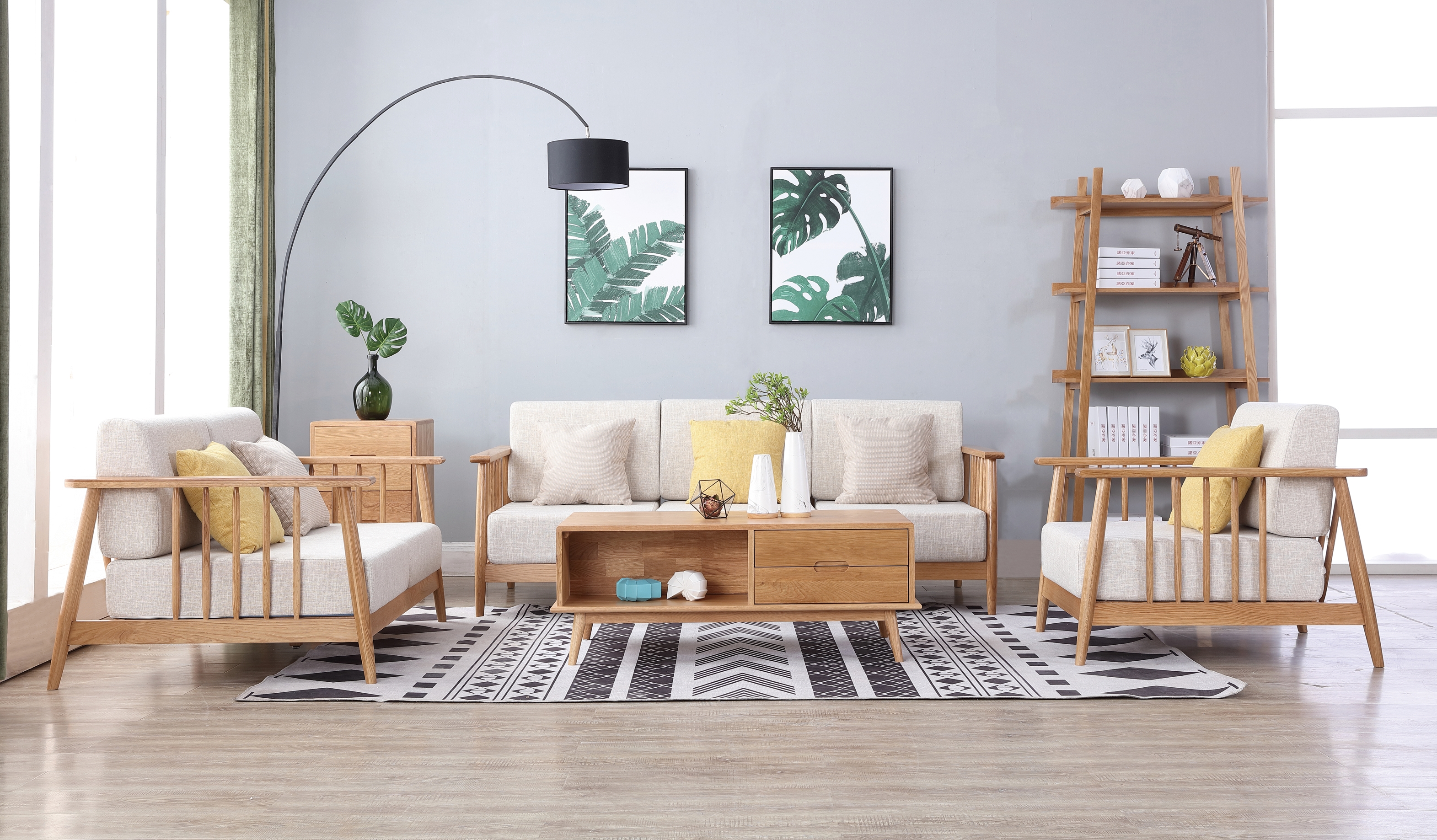 诺亚亦家 北欧客厅尼斯方形木茶几-商品-美间(软装设计采购助手)