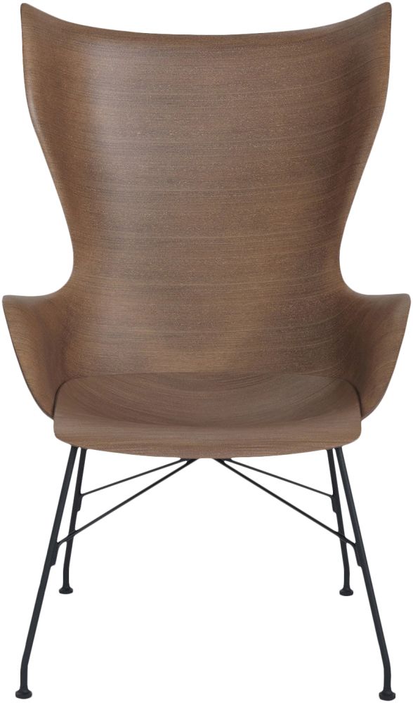 kartell 现代深色木大众休闲椅