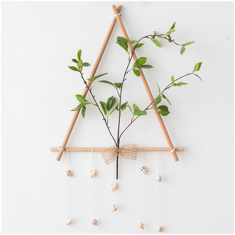 阿楹家饰 北欧风原木墙面装饰创意仿真绿植拍照背景民宿吊饰-吊饰