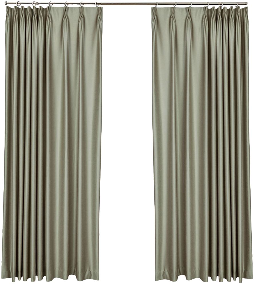 屋俪布艺 现代轻奢豆绿色波普艺术窗帘