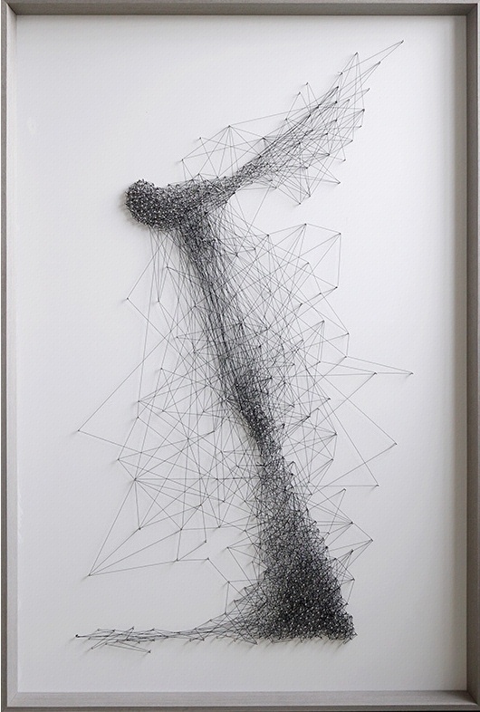 弦丝画悬丝画抽象艺术音符手工diy制作材料成品钉子画绕线画礼物