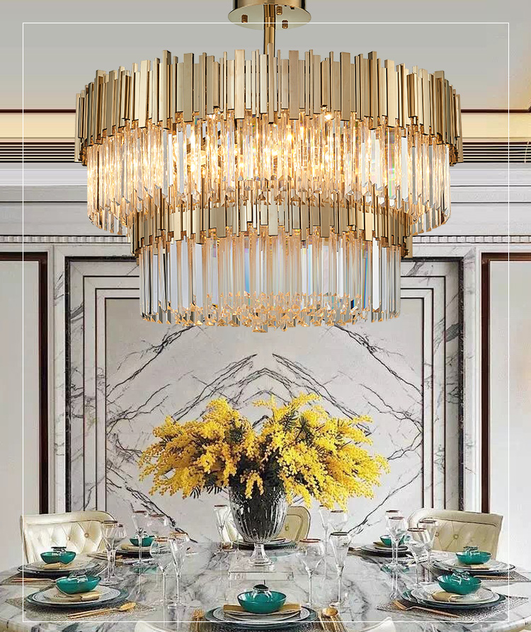 新古典长条水晶棒吊灯创意个性北欧客厅餐厅酒店时尚艺术设计灯具-吊灯-2021美间(软装设计采购助手)