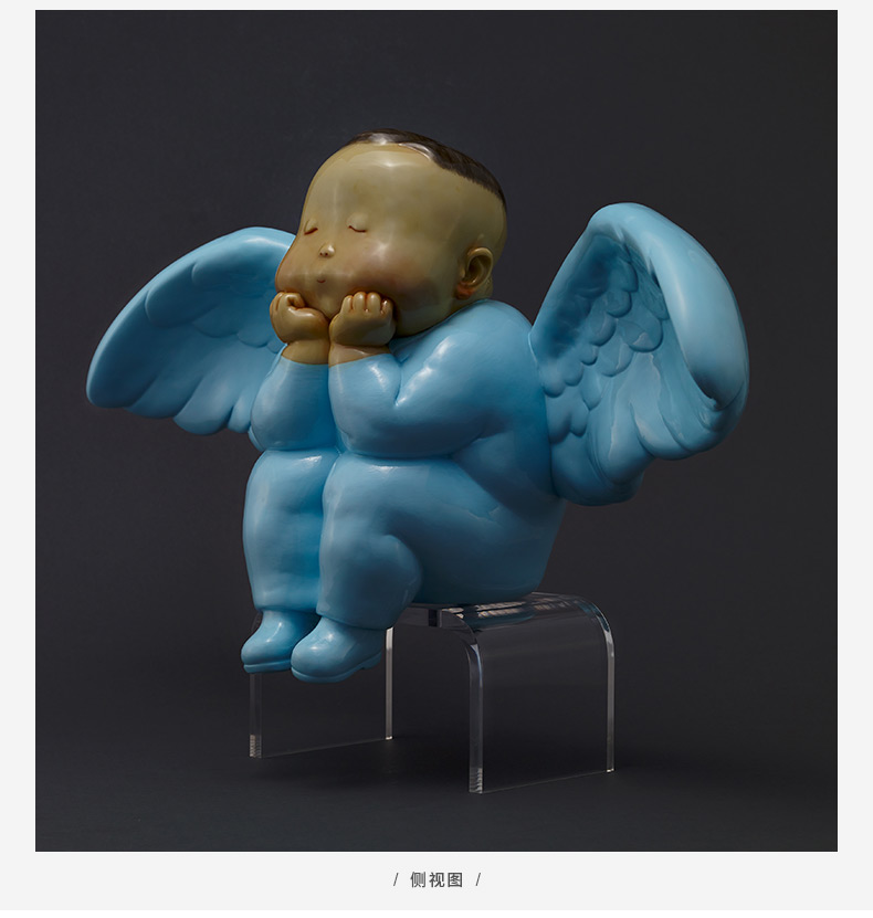 稀奇艺术雕塑瞿广慈《天使比比》人物桌面摆件客厅饰礼物