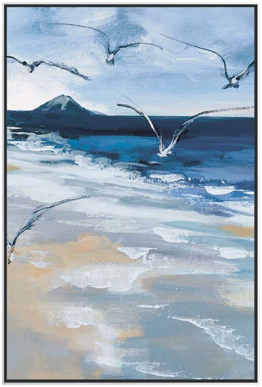 画作客厅海洋海滩油画