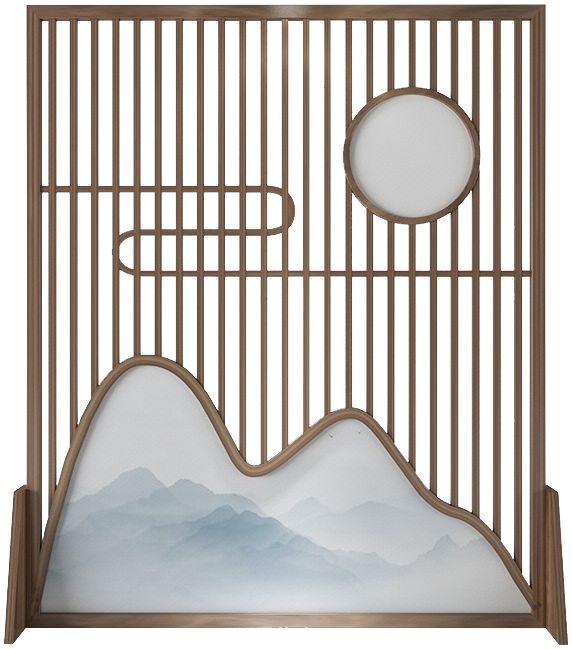 舍家居 新中式禅意山水座屏屏风隔断-屏风隔断-2021美间(软装设计采购