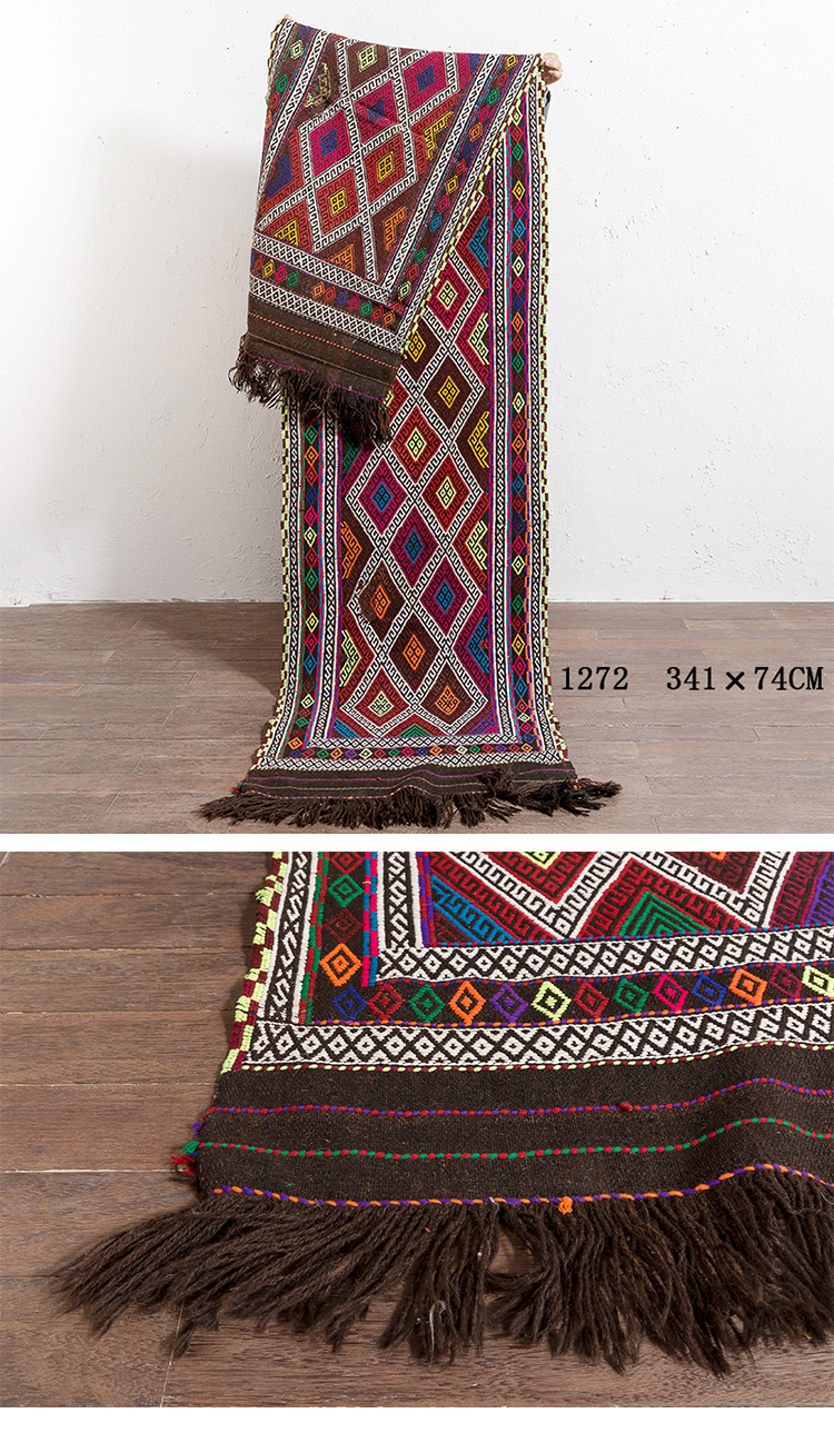 伊朗进口手工打结羊毛走道民宿地毯地垫小挂毯样板房储物袋挂饰