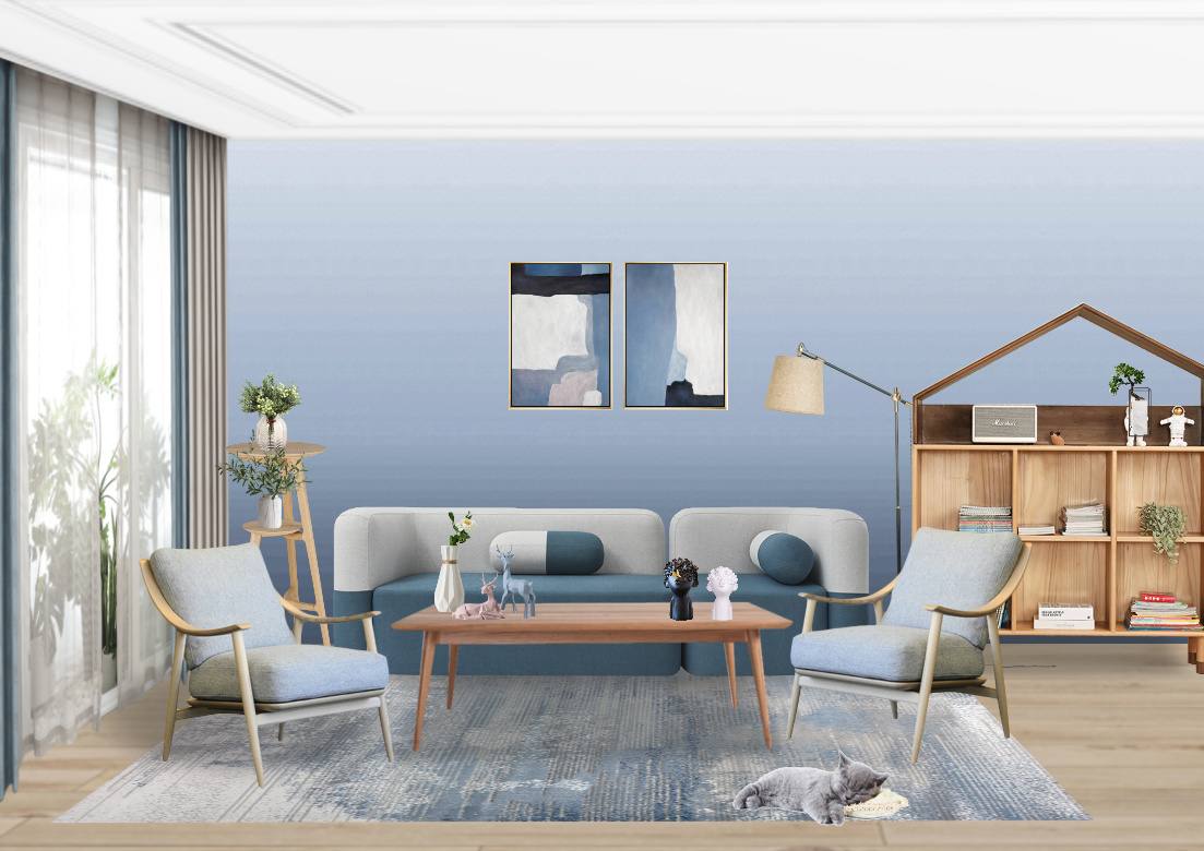 再创作于美间用户0ioc的北欧风软装客厅-再创作