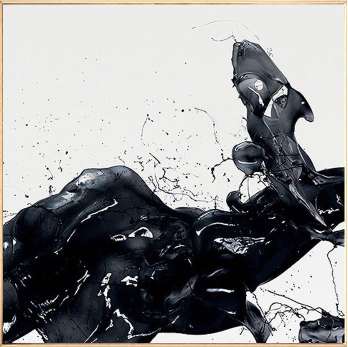 泼墨装饰画新中式国画水墨挂画抽象写意简约玄关客厅书房酒店大堂