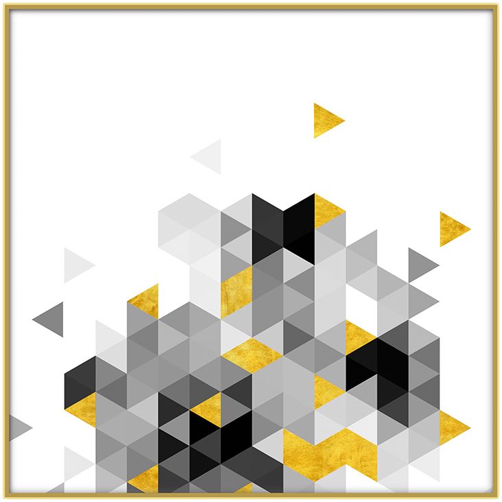 美锦印象 现代锦尚抽象几何创意样板房晶瓷抽象画