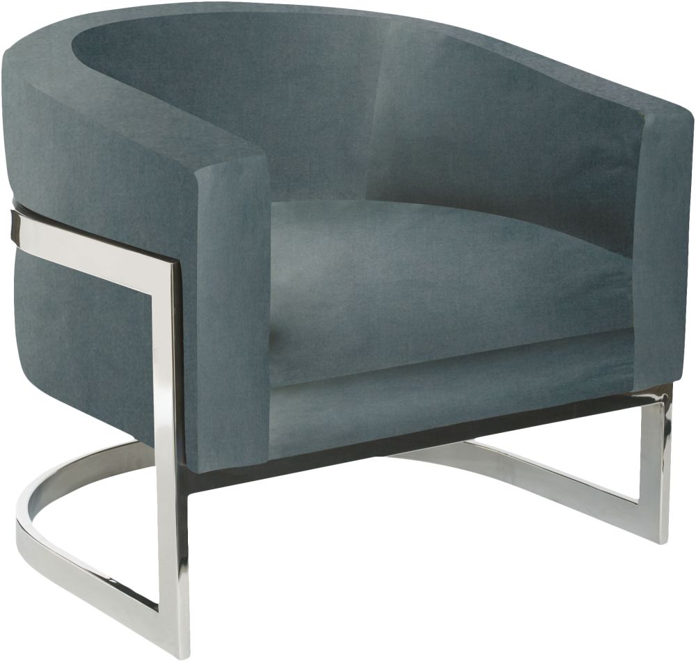 bernhardt 现代仅抛光不锈钢单人沙发