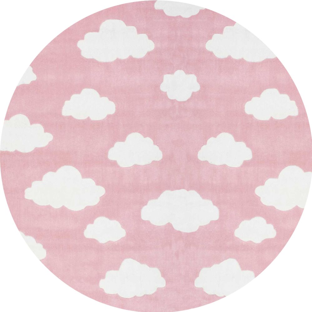 港丰地毯 现代儿童房卧室女孩公主粉色少女地毯