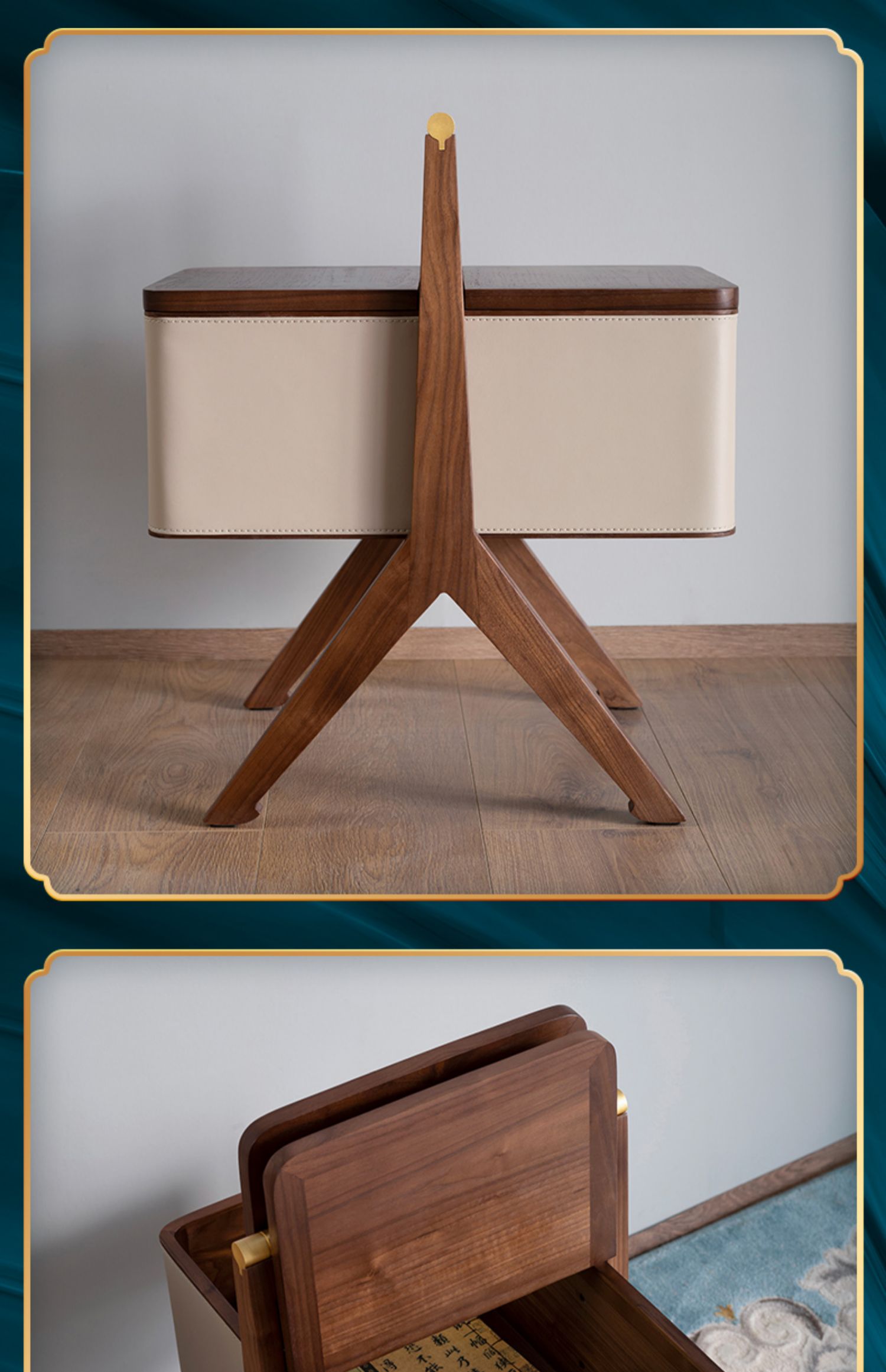 铜师傅 新中式铜木主义靠垫