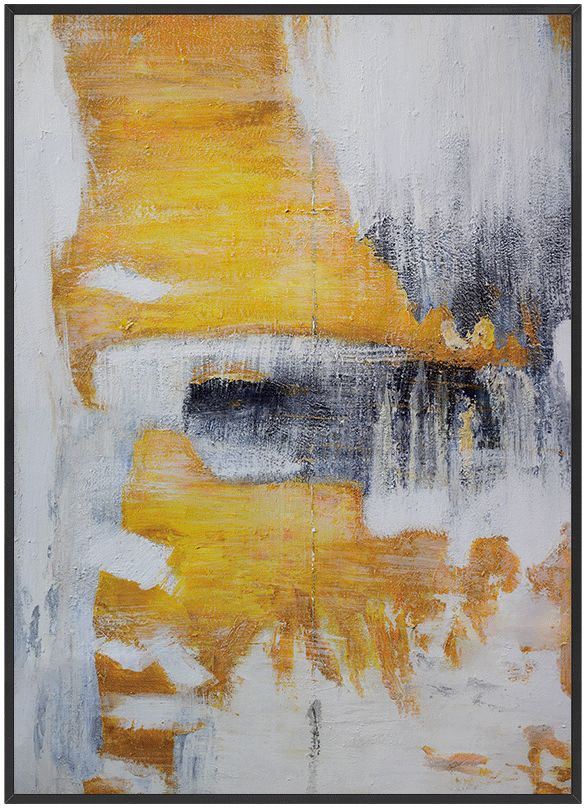 饭粒 现代正对大门入室玄关装饰创意竖版个性长条抽象画