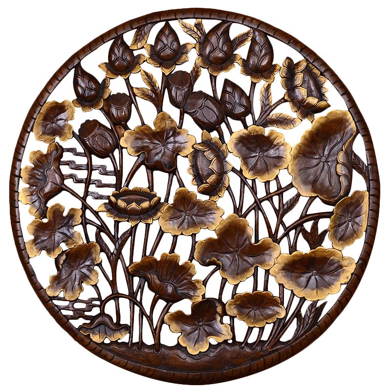 雕花挂板墙饰手工装饰品镂空木雕壁饰-装置画-2021美间(软装设计采购