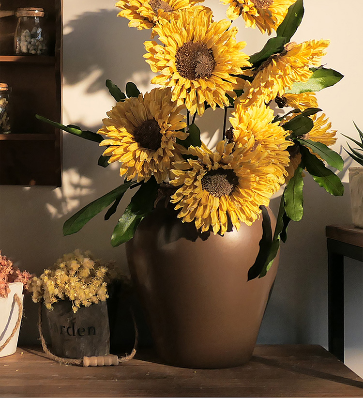 干花向日葵干花花束向日葵干花真花家居摆设客厅文艺落地花装饰花
