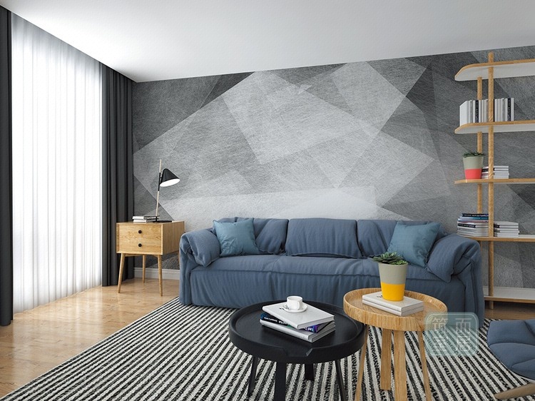 筑室 北欧风 几何图形墙纸-墙纸壁纸-2022美间(软装设计采购助手)