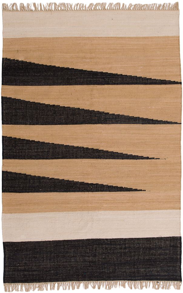 青木铺子 / 印度进口手工编织纯棉客厅地毯北欧几何图案茶几地毯