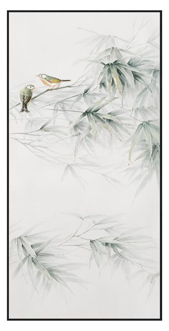 竹子画装饰画挂画新中式风格客厅玄关背景墙工笔壁画组合油画包邮