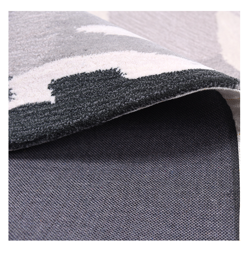 麦克罗伊 现代简约进口羊毛纯色素色灰色卧室满铺床前毯设计师定制