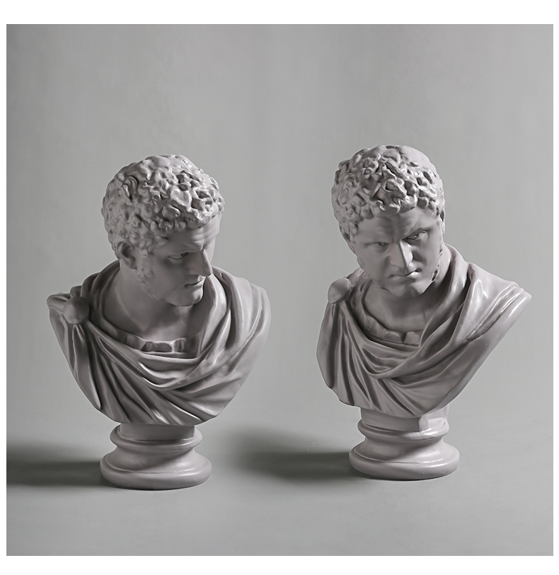 卡拉卡拉头像 创意艺术品软装饰品样板房间展厅摆设客厅轻奢摆件