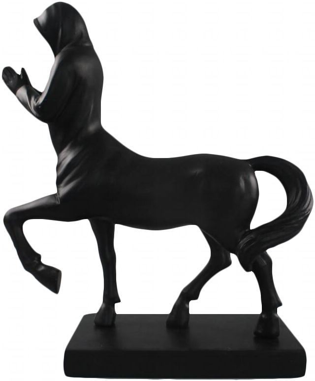 儿童房饰品摆件树脂创意抽象人头马雕塑礼物现代简约家居软装工艺