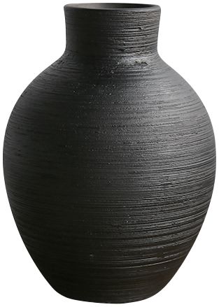 猛虎嗅蔷薇 日式黑色陶瓷花瓶花器-花器-2022美间(软装设计采购助手)