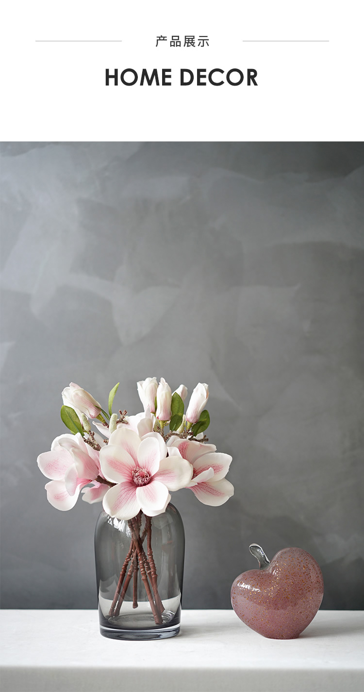 ladylike简约假花仿真花玉兰花装饰插花束卧室内餐桌花艺客厅摆设