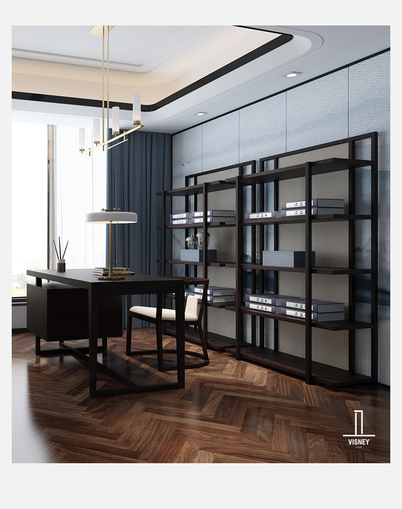 简约中式写字台书房组合家具h9新品-书柜-2021美间(软装设计采购助手)