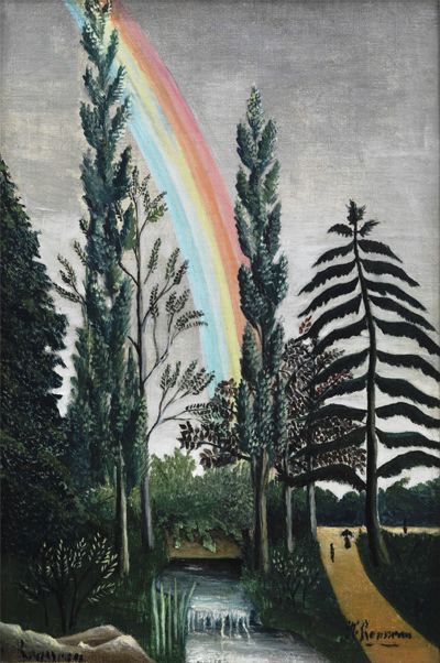 vincent willem 现代多梅尼湖彩虹背景墙走廊油画