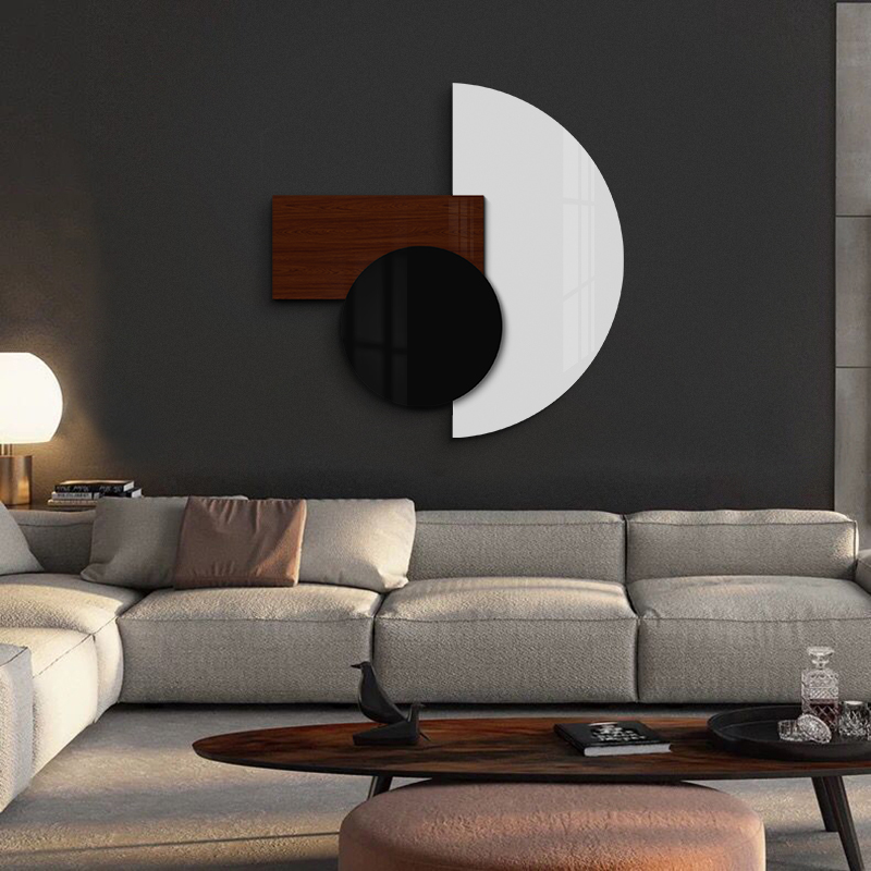 北欧几何图形简约挂画拼接立体亚克力装饰画样板间客厅餐厅壁画-单品-