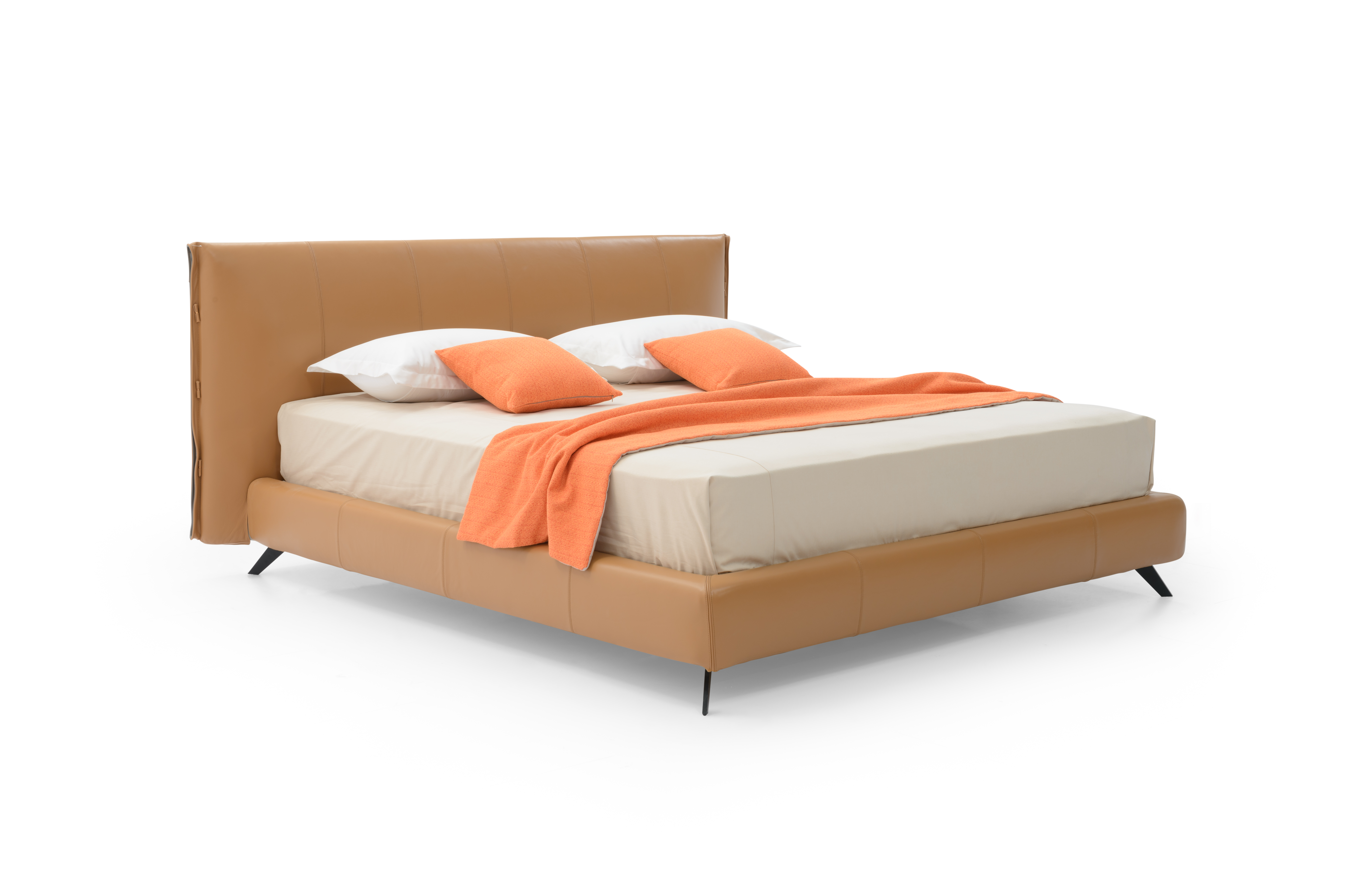 纳斯卡 现代全皮意式极简皮双人床床