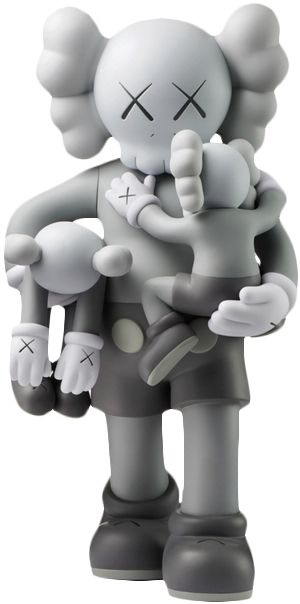 kaws 现代灰色涂漆铸造乙烯基摆件