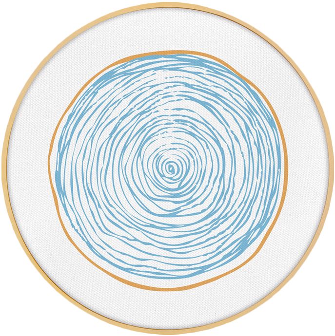 lilili映画圆形绘简约现代圆形装饰画卧室壁画床头挂画极简画小清新