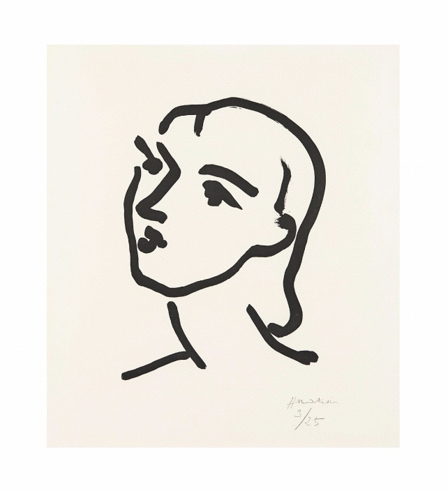现货|野兽派henri matisse马蒂斯 线条抽象女人脸|ahd艺术印画