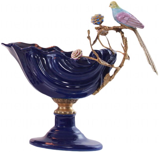 欧式法式英式宫廷风陶瓷配铜样板房客厅摆件装饰品烛台烟灰缸果盘