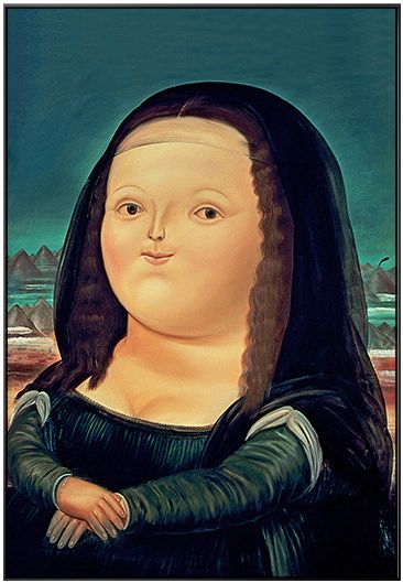 lilili映画趣味生活蒙娜丽莎q版猫装饰画人物挂画卡通动漫玄关画超大