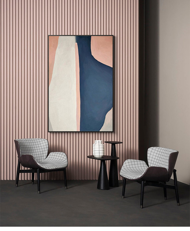 画都 北欧风玄关装饰粉蓝色抽象大气客厅沙发背景墙画单幅轻奢抽象画