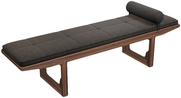 蓝尚 新中式风格家具实木床尾凳-床尾凳-2022美间(软装设计采购助手)