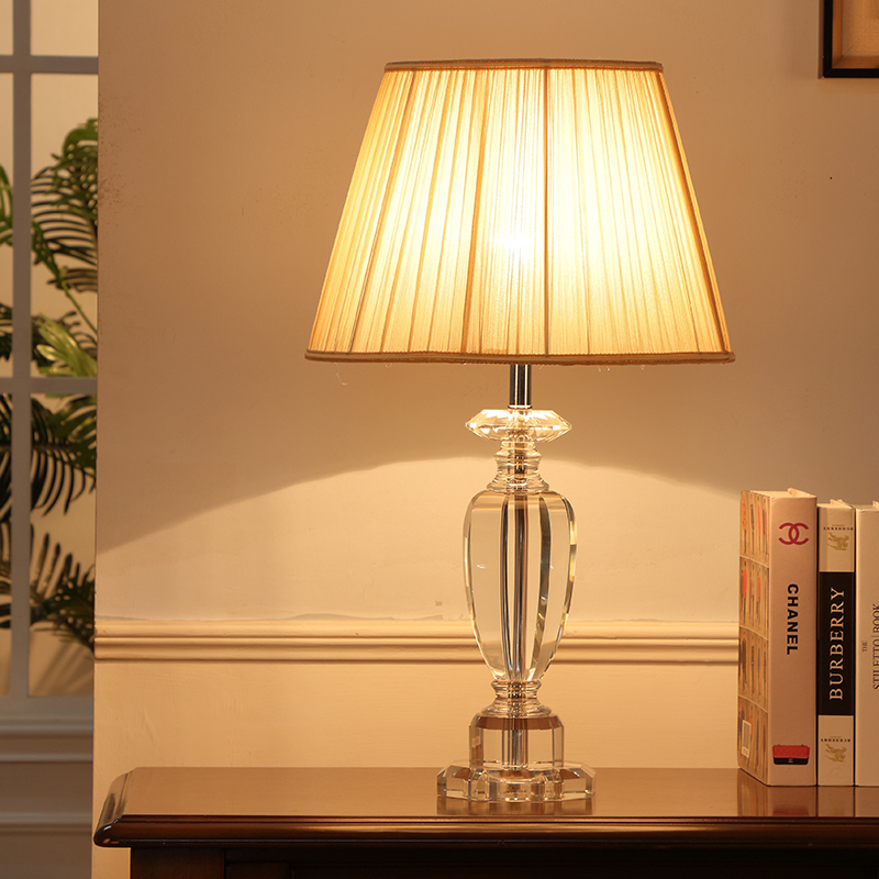 水晶台灯欧式客厅宜家简约现代创意结婚房遥控卧调光台灯室床头灯-台灯-2021美间(软装设计采购助手)
