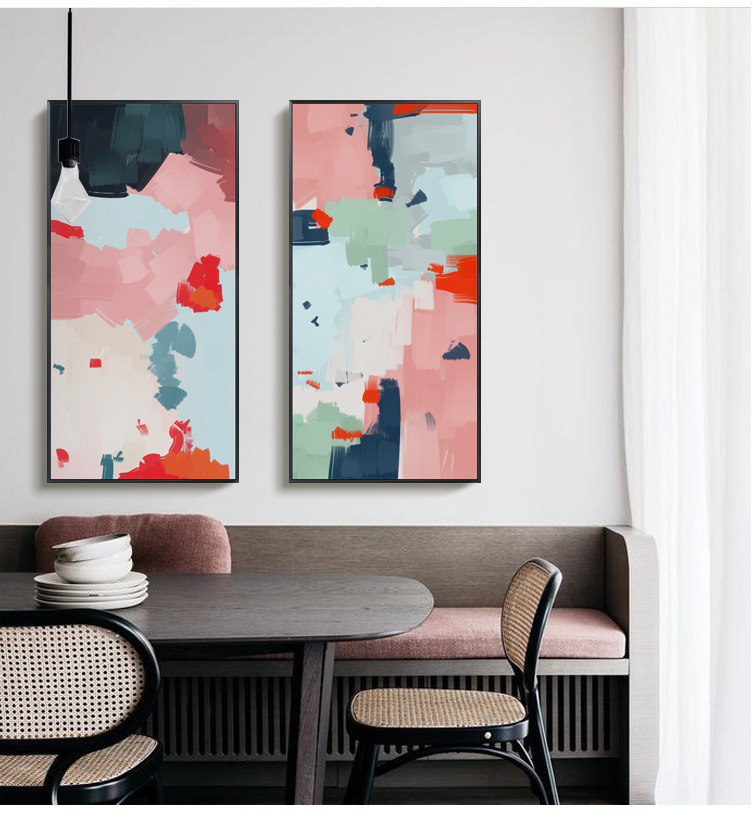 lilili映画分割抽象北欧玄关装饰画抽象沙发背景壁画走廊竖版时尚艺术