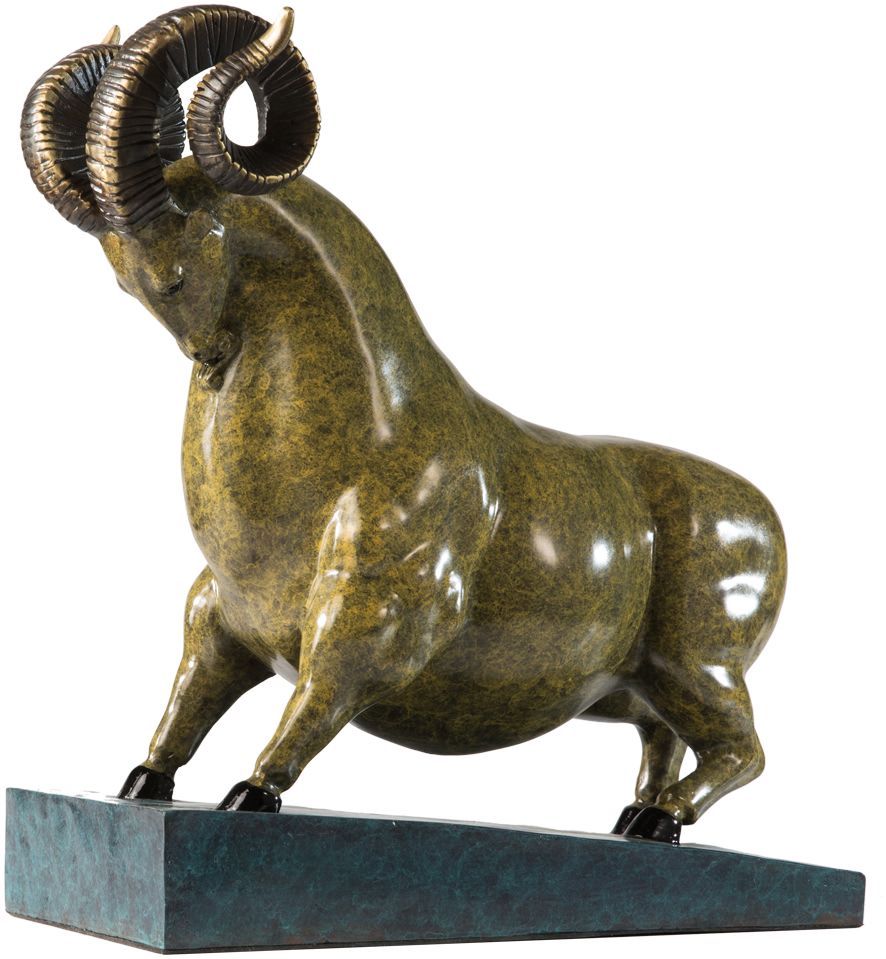 朱炳仁铜 新中式领头羊摆件