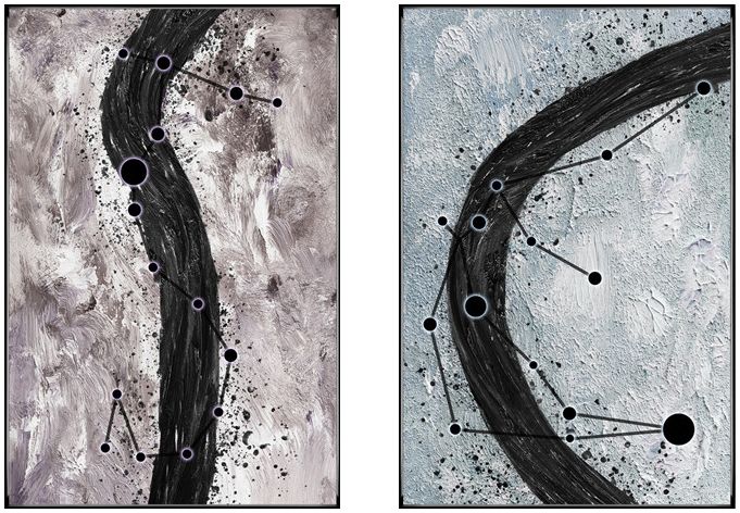 汇创名品 现代工艺画艺术画客厅装饰画抽象天空意象艺术喷绘