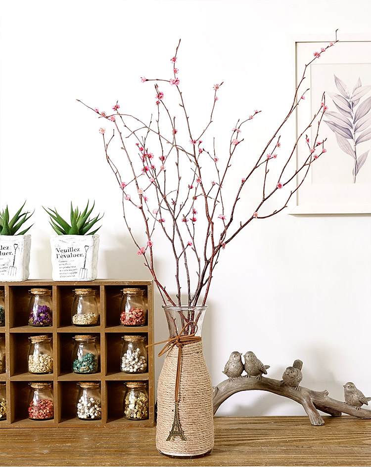 干支梅花真花插花瓶假梅花干花枝干枝装饰小枯树枝干花森系禅意