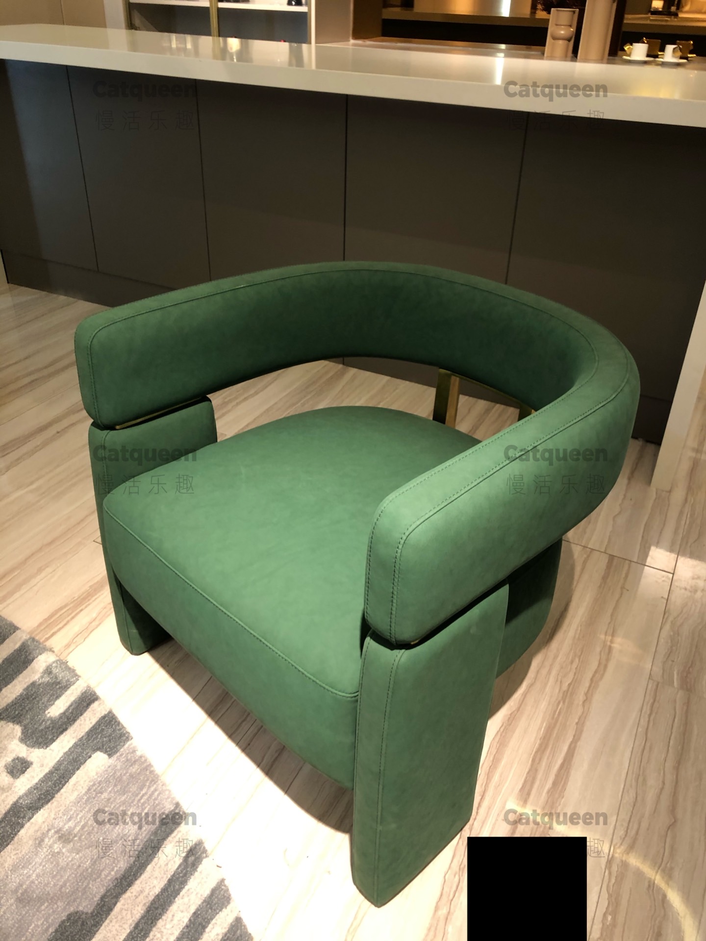 慢活乐趣 现代轻奢芬迪fendi家具客厅不锈钢单人意大利沙发椅简约大众